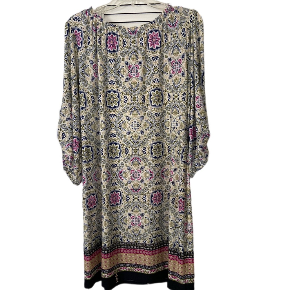 Enfocus Studio Multicolor Patterned Midi Dress 3/… - image 3